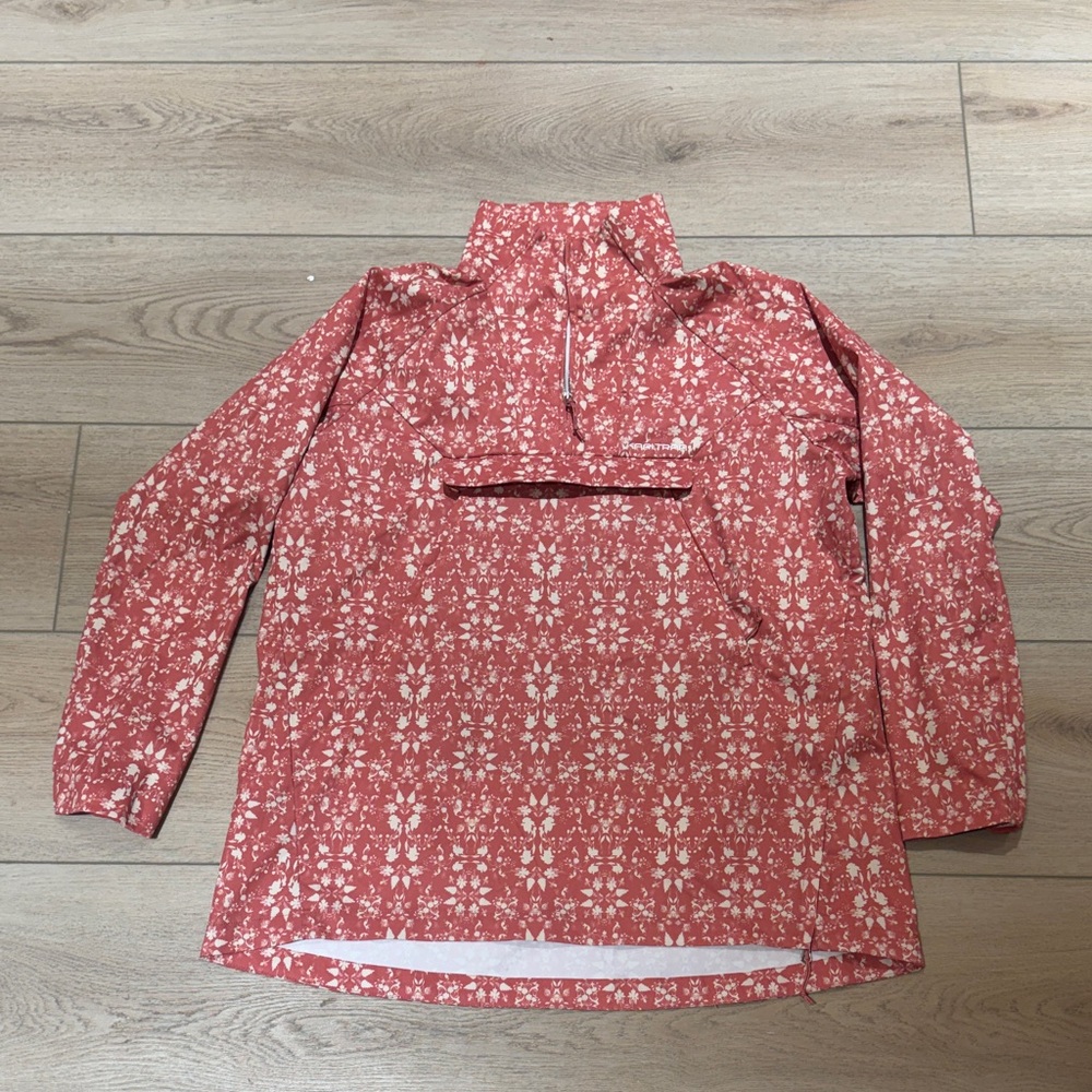 Kari Traa Red Floral Trench Coat